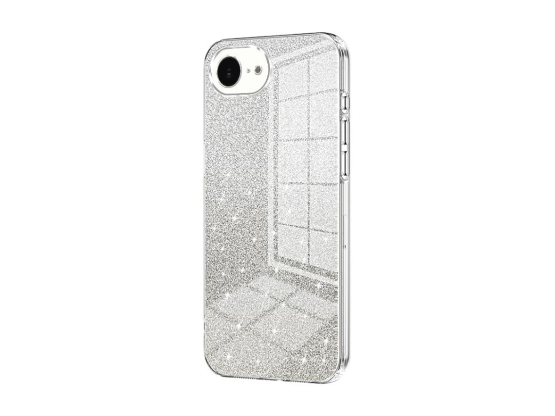 Capa Para Iphone 16e - Glitter Degradê - Acabamento Eletroplaqueado