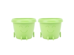 Vaso de Suculenta Cute Leg Straight Verde com Drenagem