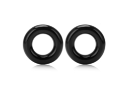 2 Anéis De Pesagem Para Golfe Doughnut Glossy Para Treinamento De Swing E Aquecimento Preto
