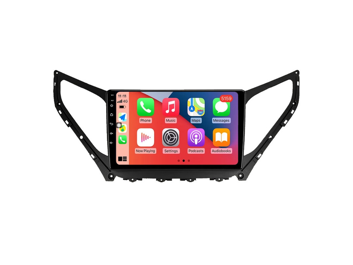 Auto Rádio Carro Bluetooth Autoradio 8GB RAM 128G ROM CarPlay Navegação GPS Ecrã Táctil RoverOne para Hyundai Azera 2014-2015  