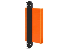 Medidor de contorno com trava 10 polegadas 25cm para marcenaria ABS laranja S/MARCA