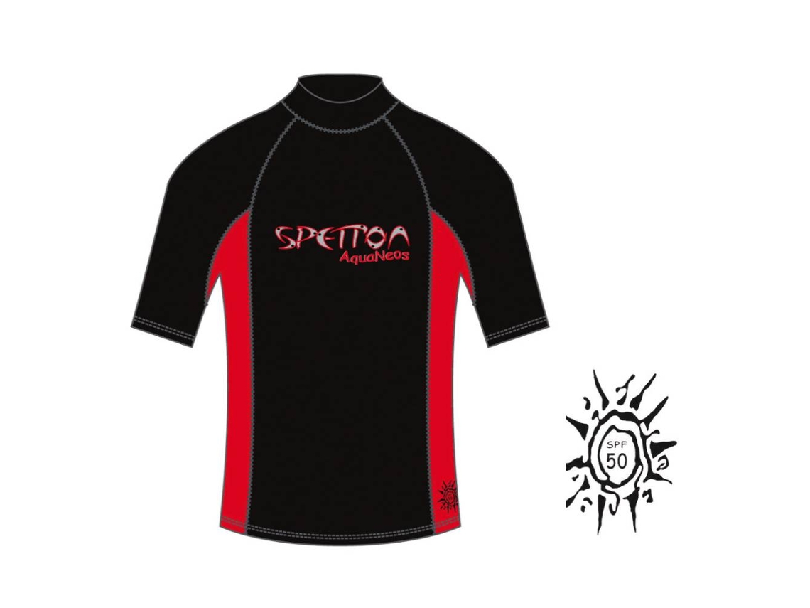 Camiseta masculina de Lycra Aquaneos de 8 oz com proteção UV50