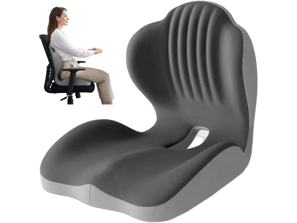 Almofada Ergonômica Para Assento Com Suporte Lombar, Almofada Para Cadeira De Escritório Conforto Das Costas E Glúteos