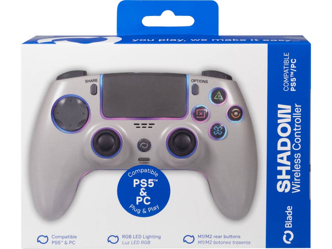 Comando sem Fios BLADE Shadow Wireless para PS5 e PC (Cinzento)
