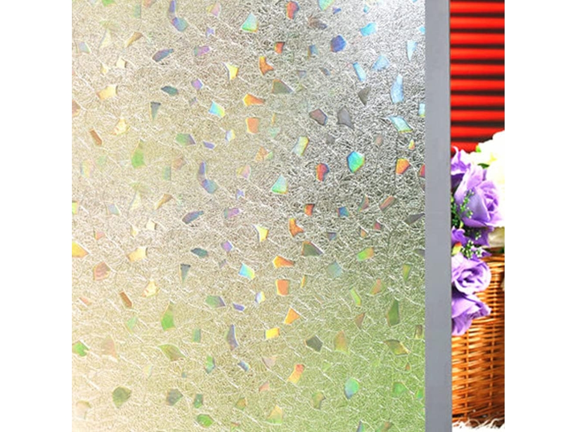 Película Autoadesiva 3d Para Janelas, 45x500cm, Com Proteção Eletrostática