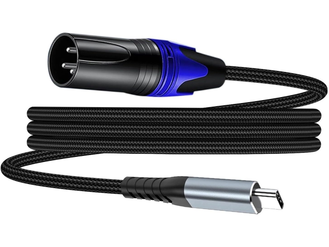 Cabo Profissional De Estúdio Usb-c Para Conector Macho 3 Pinos,
