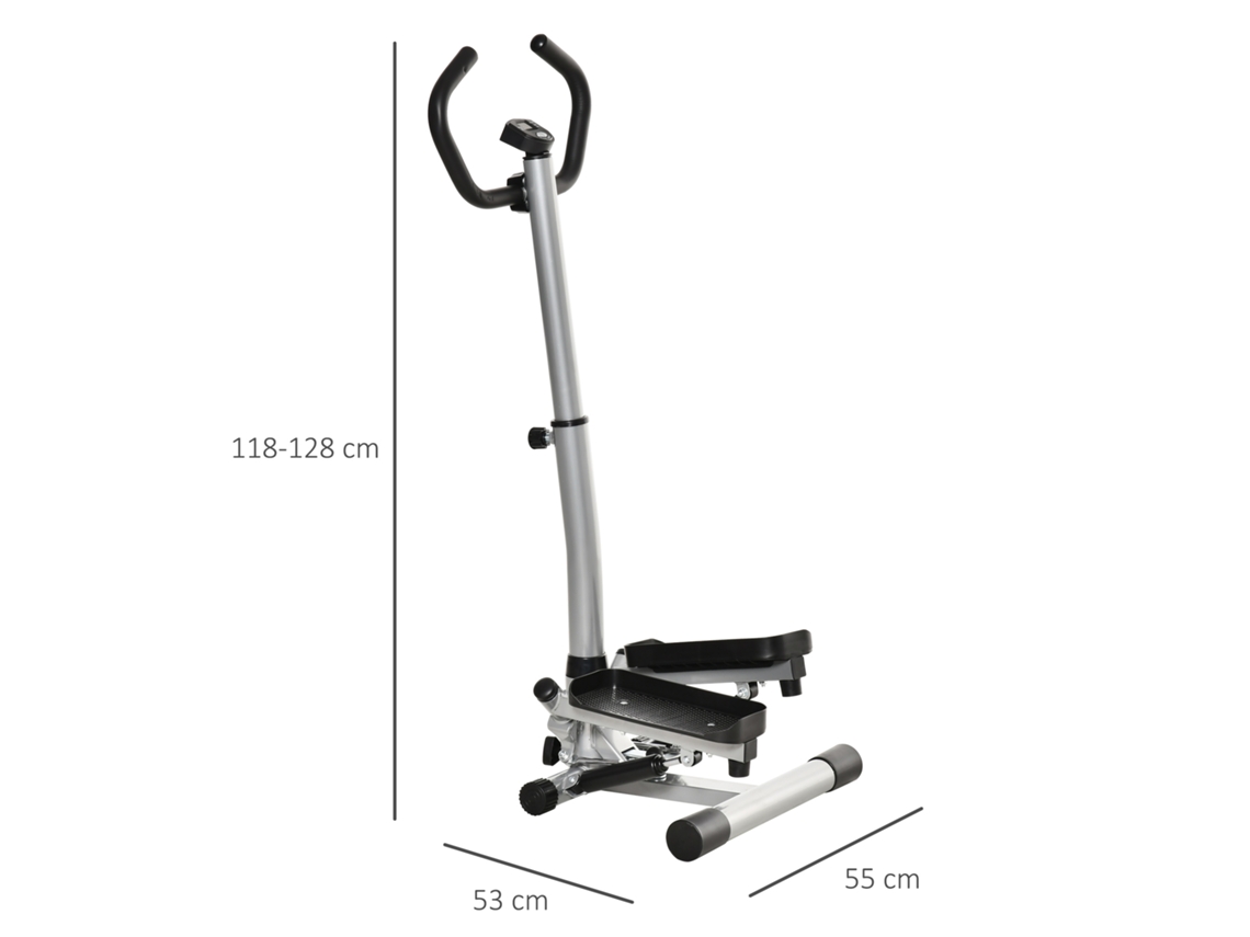 Stepper Residencial Com Alças Para Treino De Pernas E Glúteos, Tela Lcd, Velocidade Ajustável, Fitness Prático.