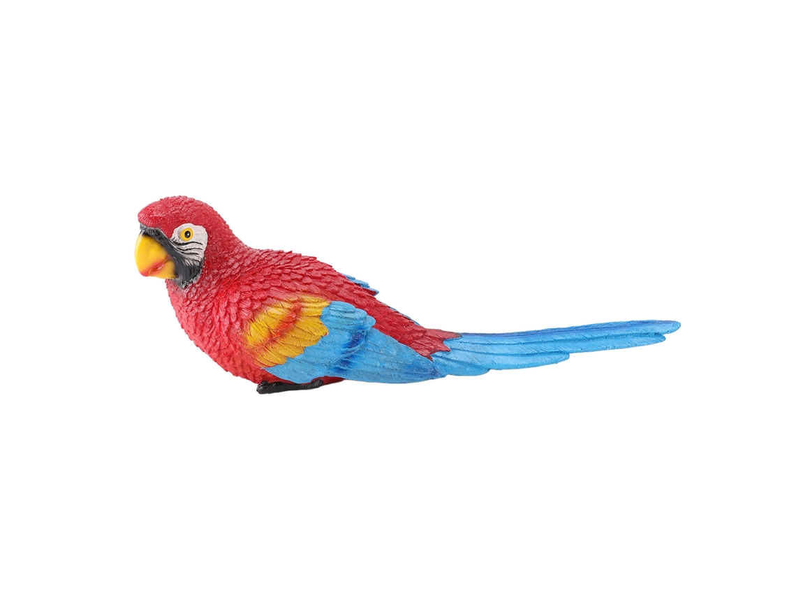 Figura De Papagaio Em Resina Pintada À Mão Decoração Parede Jardim Casa