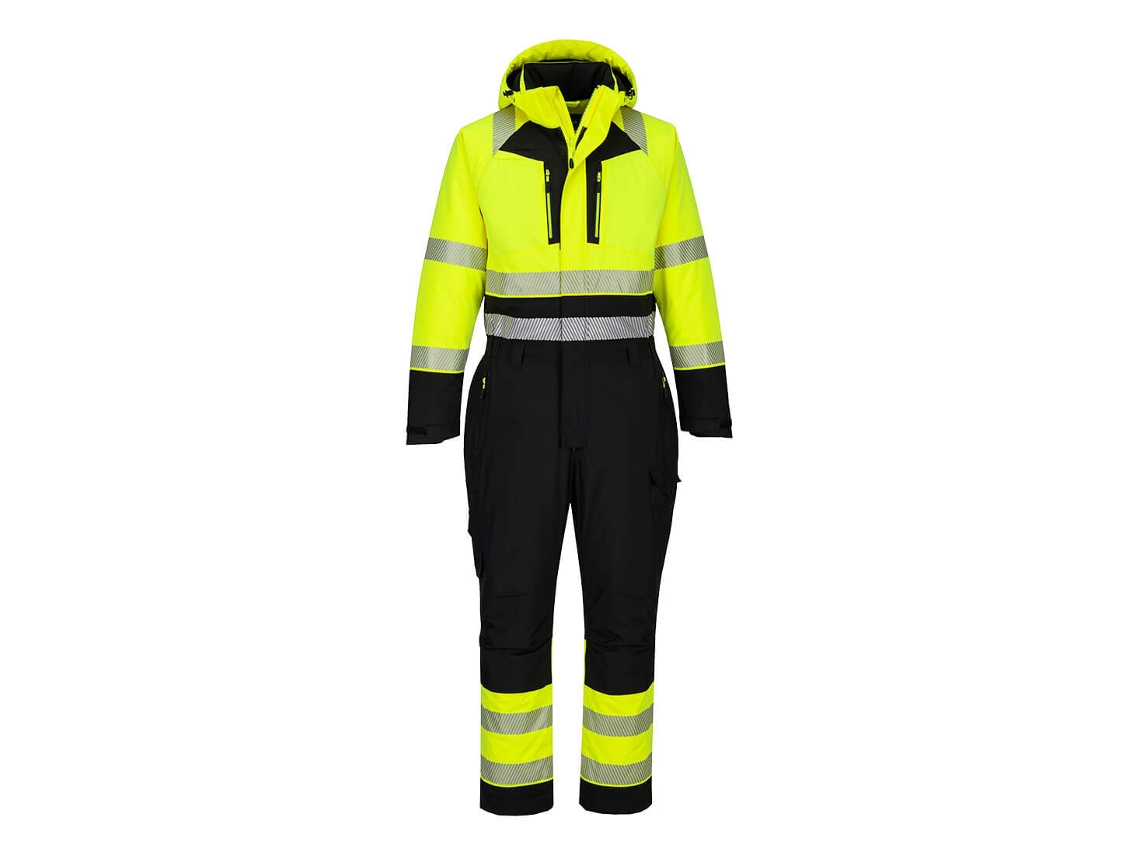 Macacão De Trabalho Alta Visibilidade Inverno Dx4 | Térmico Amarillo/negro / L