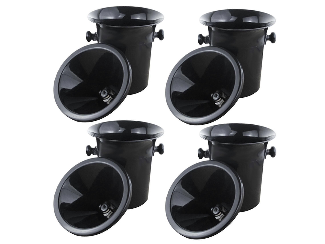 Conjunto De 4 Cuspidoras De Vinho Em Plástico Preto - Tamanho Padrão Com Funil Preto E Balde Para Champanhe - Yx