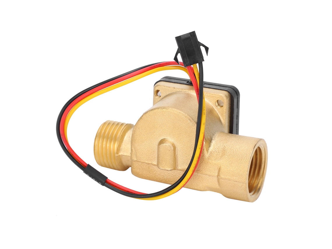 Sensor de fluxo de água com rosca macho/fêmea G1/2", interruptor Hall e contador de pulsos 3-24V | MARCA