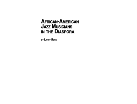 Livro African American Jazz Musicians in the Diaspora Larry Ross (Inglês)