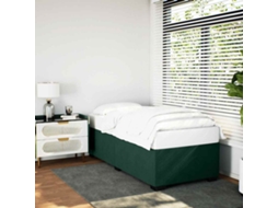 Vidaxl Estrutura De Cama Sem Colchão 80x200 Cm Veludo Verde-escuro