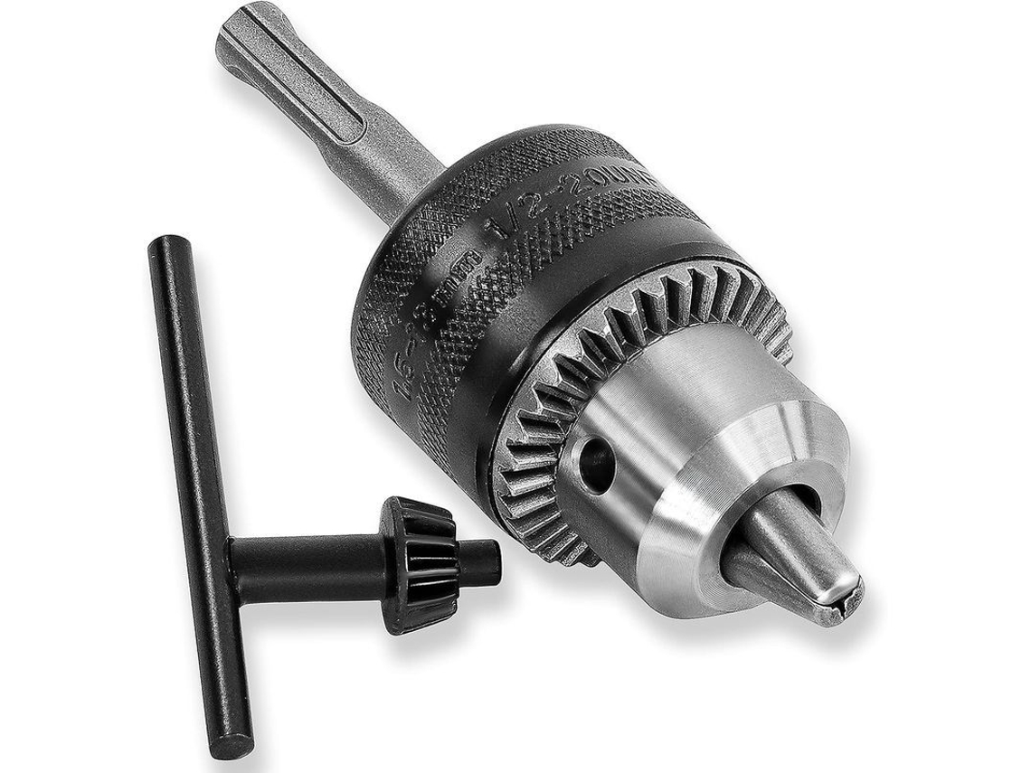 Mandril Rápido 1,5-13 Mm 1/2-20 Unf Com Adaptador Sds-plus E Chave De Mandril
