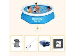 Bestway Piscina Bestway Fast Set Redonda - 244x61 Cm - 5-peças S217
