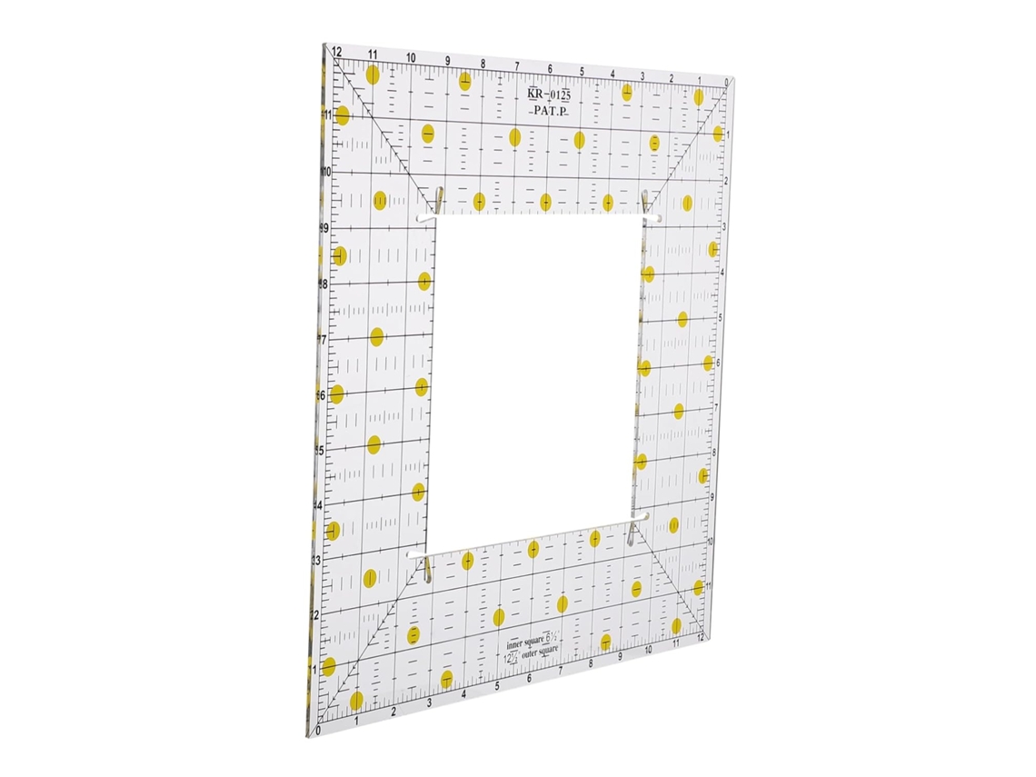 Régua Quadrada Para Patchwork, Ideal Para Costura E Corte De Tecido, Com Medidas Claras, Fácil De Lavar