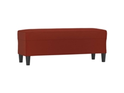 Banco Vidaxl Vermelho Couro Sintético (100 X 35 X 41 Cm)