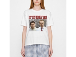 Rockinstone Shaun Of The Dead Movie Shaun And Ed White Adult T-shirt Size:xxxl