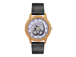 Reloj De Cuarzo Con Correa De Silicona Unisex, Dial Redondo, Casual, Moda (negro)