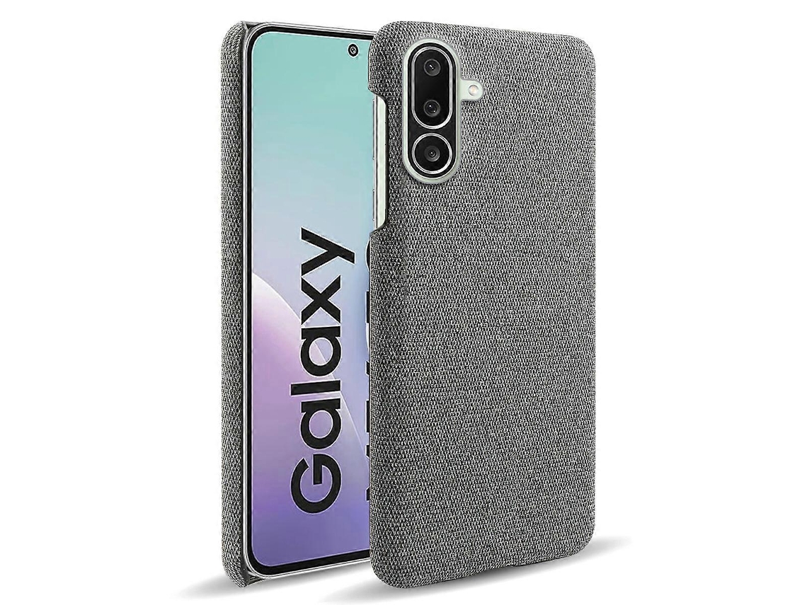 Capa De Celular Tkdaddy Para Samsung Galaxy M56 5g, Textura De Tecido, Anti-riscos, Capa Traseira De Pc, Cinza