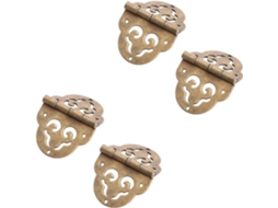 Dobradiças Yarnow Para Portas De Armário, Práticas, 4 Peças, Com Design Exclusivo Em Cobre Vintage, Ideais Para Caixas