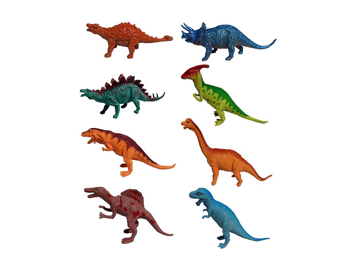 Conjunto de Dinossauros de Borracha 8 Unidades ALLINLESS