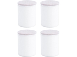 Conjunto De 4 Protetores Pés Redondos Brancos Para Mesa, 40x52mm,
