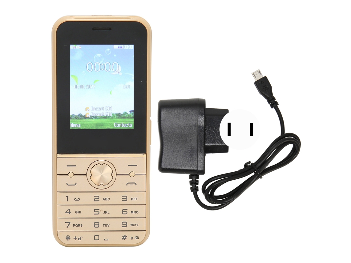 Mali telefone Celular 2g Desbloqueado para Idosos Sos Botões Grandes Tela 2.4 Polegadas Bateria 3000mah Dual Sim Ouro