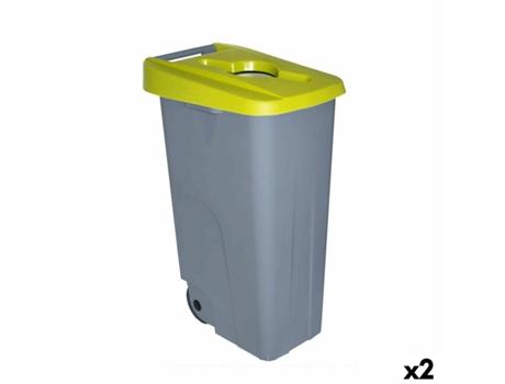 Caixote do Lixo com Rodas Denox 110 L Amarelo 58 x 41 x 89 cm