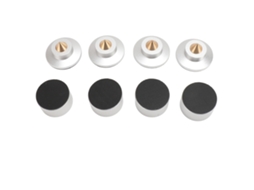 Aetheria 4pcs Almofadas de Pé Isolador de Vibração Alto falante Liga de Alumínio para Subwoofer Amplificador Dvd Prata