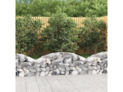 Vidaxl Cesto Gabião Arqueado 150x30x40/60 Cm Ferro Galvanizado