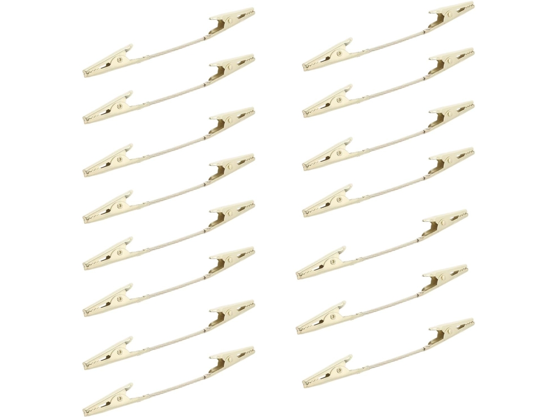Conjunto de 15 Prendedores Metal Banhados a Ouro com Fecho Pressão, 3,2 Cm, Porta recados Multifuncional para