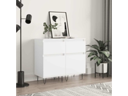 Vidaxl Aparadores 2 Pcs 40x35x70 Cm Derivados De Madeira Branco