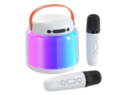 Mini Máquina De Karaokê Infantil Máquina De Karaokê Infantil Com Graves Potentes Alto Falante Bluetooth Portátil Com 2 Microfones Sem Fio Yizhood