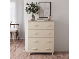 Aparador Hamar 79x40x103,5 cm Pino Macizo Marrón Miel