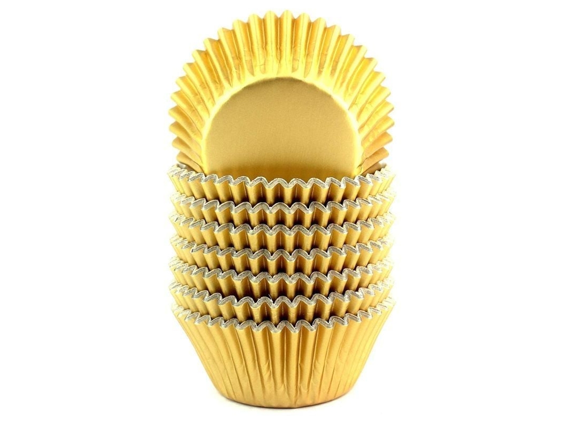 2026 líneas de Cupcake de Foil Dorado 200 Unidades para Hornear, Antiadherentes, Sin Tóxicos, para Fiesta Y Celebraciones