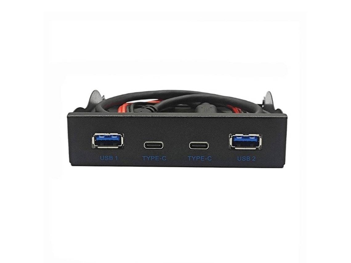 Hub Usb Frontal De 4 Portas 10gbps Usb 3.2 Gen2 10gbps Usb C Para Dispositivos De 3,5 Polegadas Aquaforge