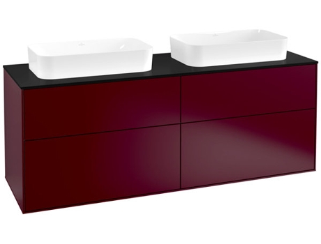 Villeroy Und Boch Finion Móvel de apoio F72200 1600X603X501Mm Abdeckplatte Black Matt