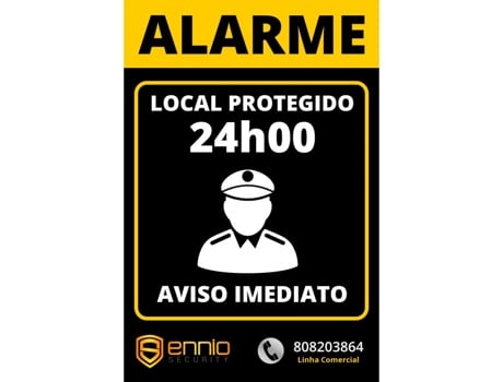 Placa Dissuasora ENNIO SECURITY Placa de Alarme
