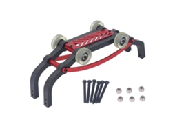 Mali barra de Wheelie Montada em Alumínio com Rodas de Nylon Peça de Reposição para Carro Rc Mjx 1/16 16208 16210 16207 Vermelha