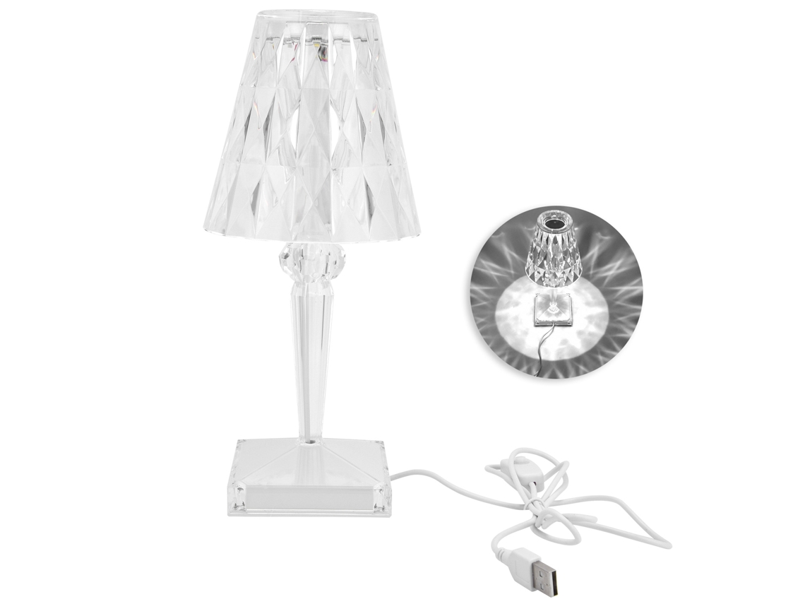 Abajur de Mesa Cristal PMMA USB Baixo Consumo 1W | S/MARCA