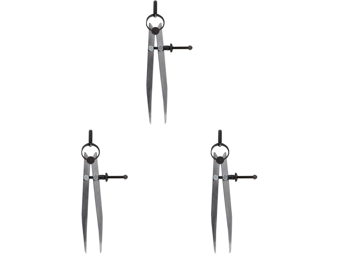 Conjunto De 3 Bússolas De Aço Ajustáveis E Com Trava, 15,2 Cm