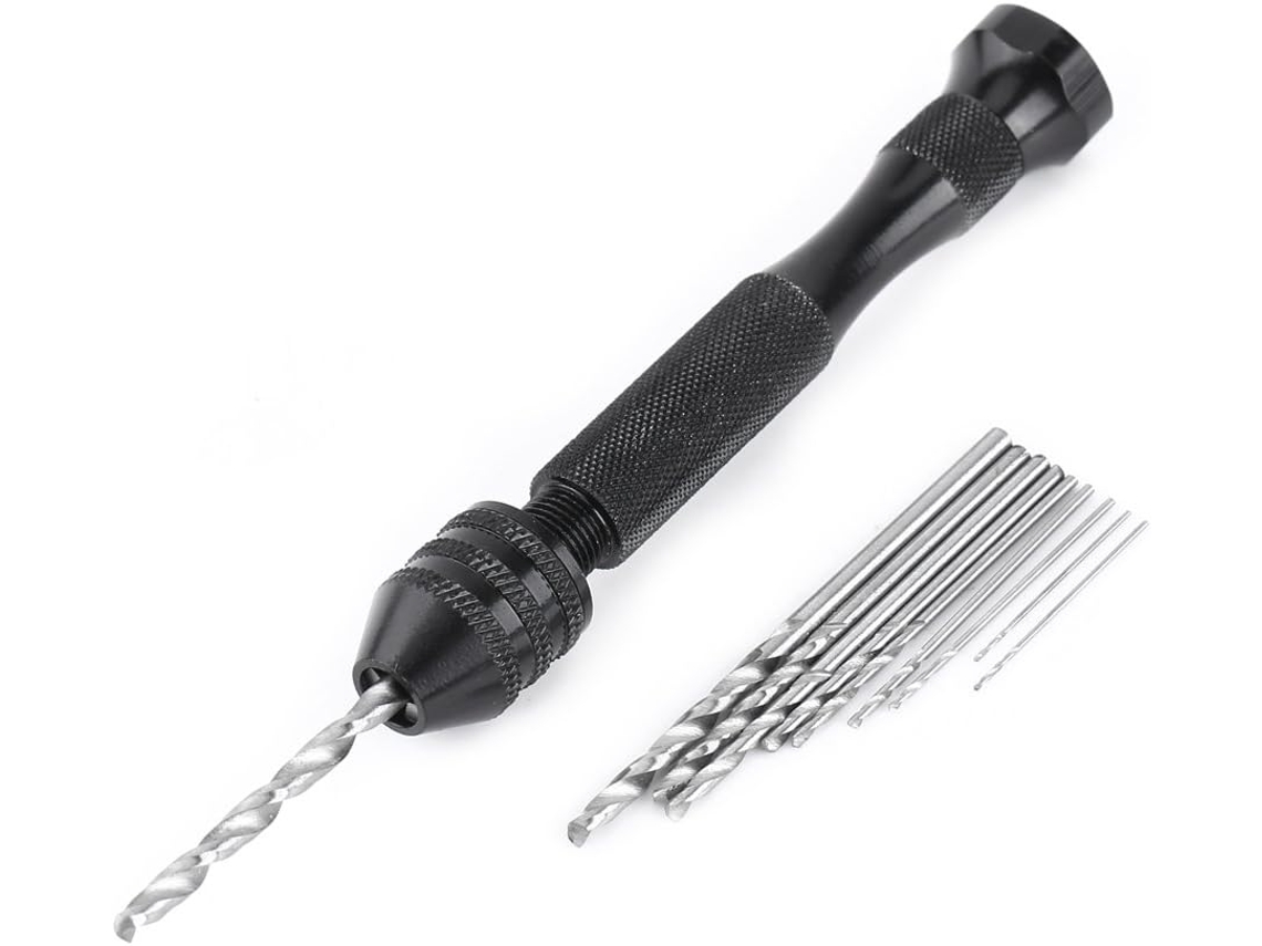 Furadeira Manual Helicoidal Com Mandril De Ampla Faixa E 10 Brocas