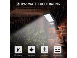 Kit com 2 Luminárias Solares com 3 Modos IP65 Sensor de Movimento e Controle AQUAFORGE