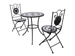 Bistro Set, Bistro Sets Vidaxl Preto Cerâmica (n/a)