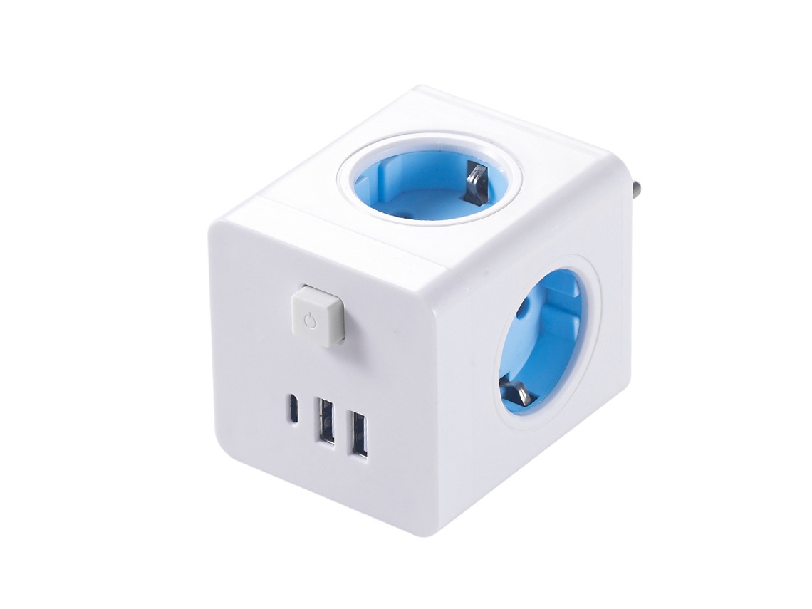 Adaptação Do Secteur Aux Normes Européennes Avec Interruptor Main, Multiprise Pour Une Use To Domicile Et En Voyage.