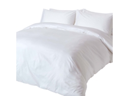 Homescapes White Organic Cotton Duvet Cover Set 400 Thread Count, King