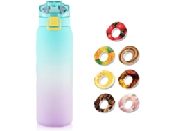 Garrafa Água Genérica 1000ml Prova Vazamentos Com Anel Perfumado Cápsulas Sabor, Sem Açúcar E Calorias, Ideal