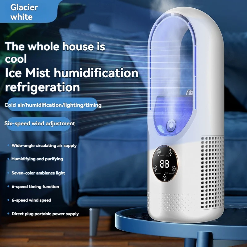 Ventilador de Mesa MDUG Silencioso Usb, Controle Remoto, Sem Hélices