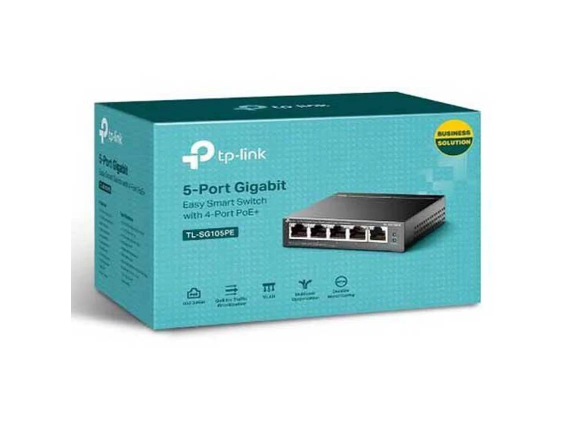 Switch TP-Link TL-SG105PE 5-portas Gigabit PoE